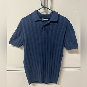 Zara blue polo shirt. Size Large.